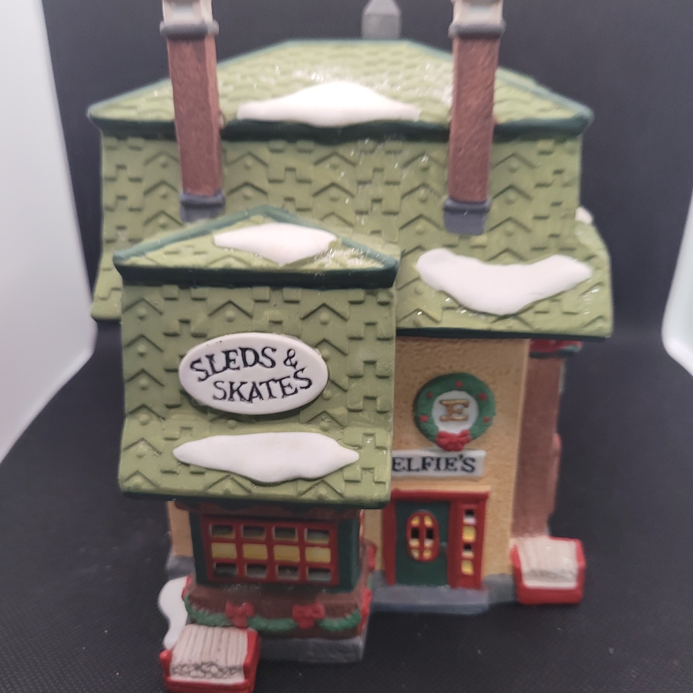 Department 56 North Pole Series Elfie’s Sleds & Skates 1992 Christmas Village